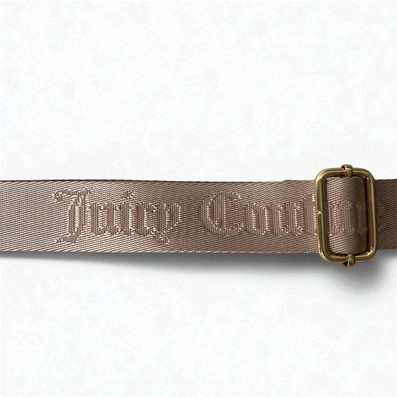 Juicy Couture Neutral Monogram Mini Crossbody Tote Handbag with Heart Charm Nwot - Picture 13 of 16